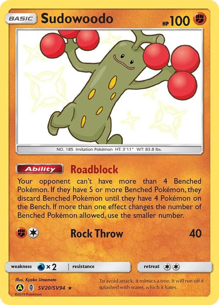Sudowoodo — Hidden Fates: Shiny Vault — Pokémon