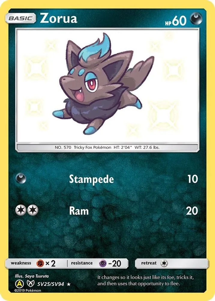 Zorua — Hidden Fates: Shiny Vault — Pokémon