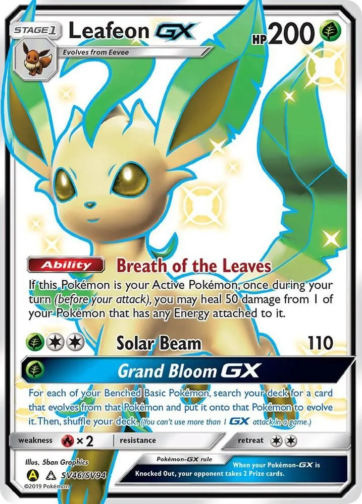 Leafeon GX — Hidden Fates: Shiny Vault — Pokémon
