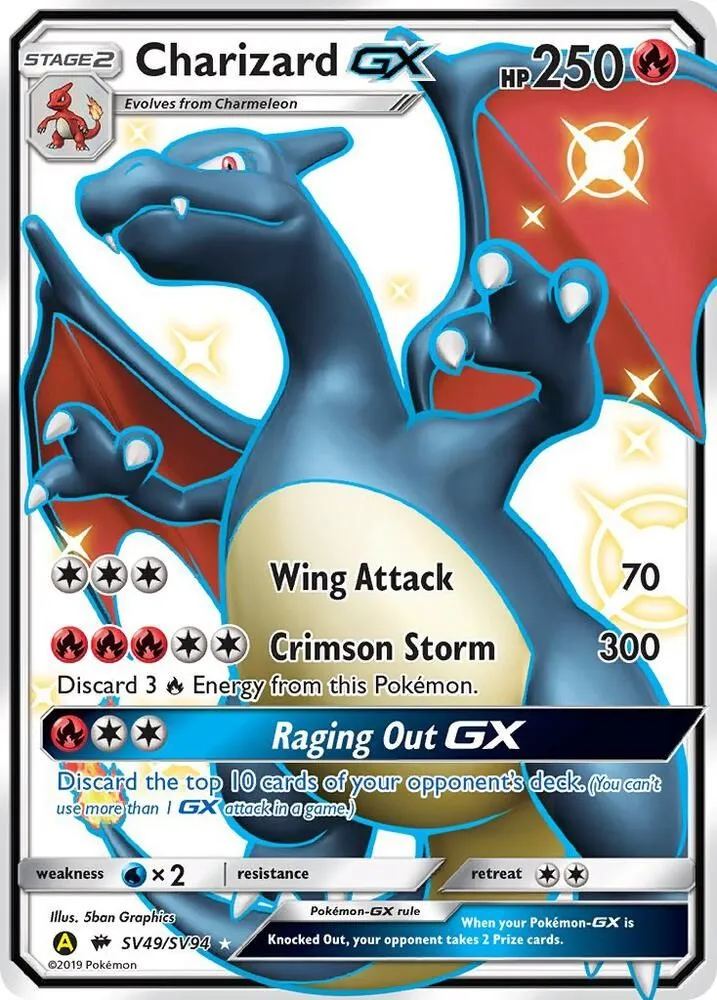 Charizard GX — Hidden Fates: Shiny Vault — Pokémon