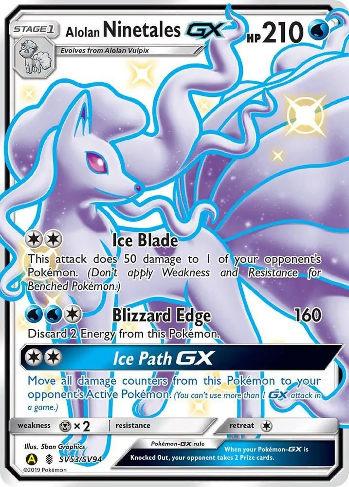 Alolan Ninetales GX from Hidden Fates: Shiny Vault - Pokemon