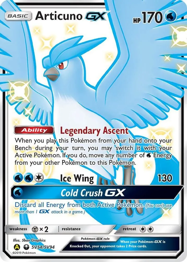 Articuno GX — Hidden Fates: Shiny Vault — Pokémon
