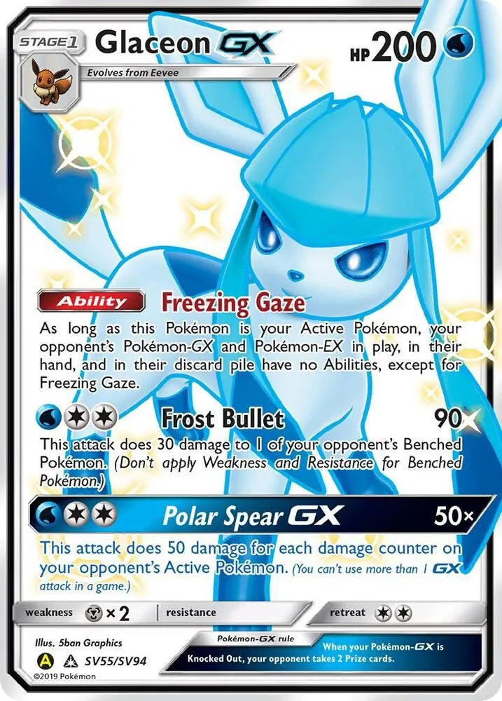 Glaceon GX — Hidden Fates: Shiny Vault — Pokémon