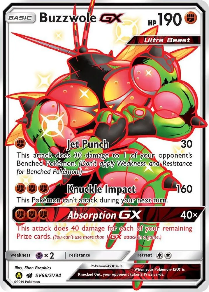 Buzzwole GX — Hidden Fates: Shiny Vault — Pokémon