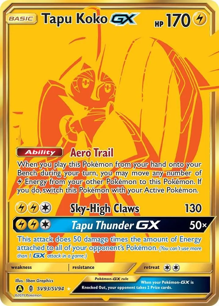Tapu Koko GX — Hidden Fates: Shiny Vault — Pokemon