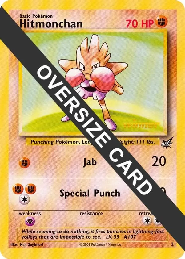 Hitmonchan — Jumbo Cards — Pokemon