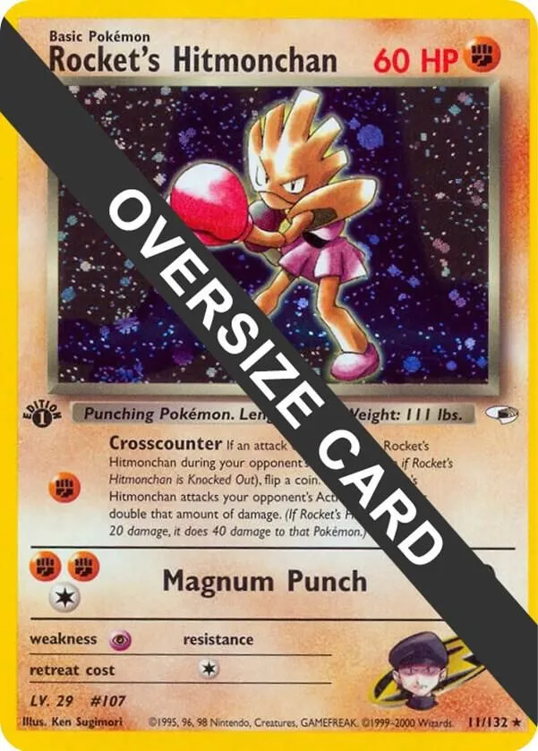 Rocket's Hitmonchan — Jumbo Cards — Pokemon
