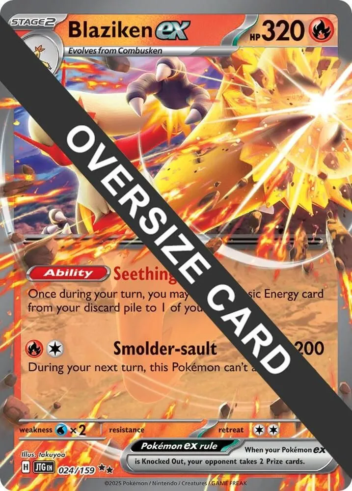 Braségali ex — Jumbo Cards — Pokémon