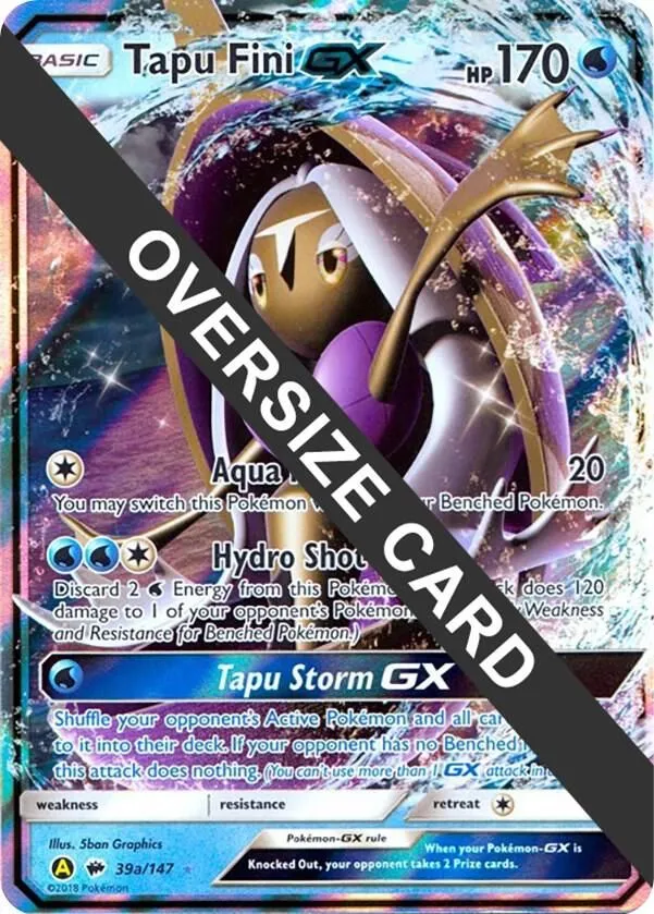 Tapu Fini GX - 39a/147 — Jumbo Cards — Pokemon