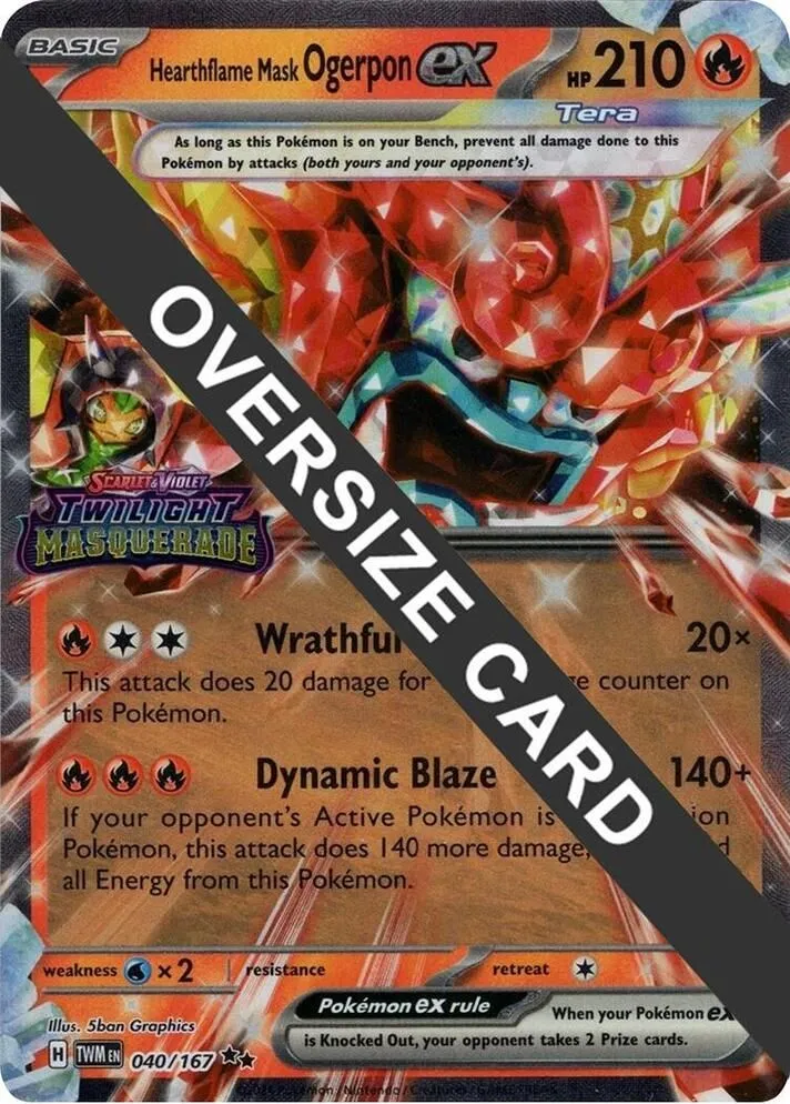 Hearthflame Mask Ogerpon ex — Jumbo Cards — Pokemon