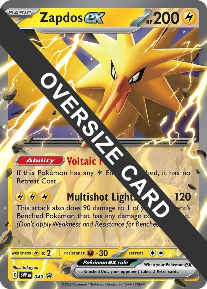 Zapdos ex — Jumbo Cards — Pokemon