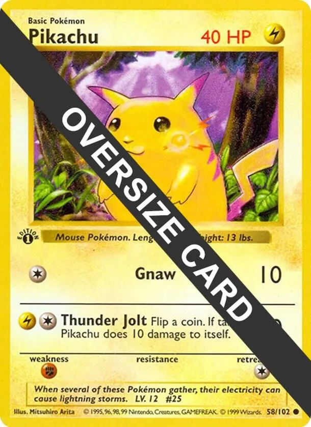 Pikachu — Jumbo Cards — Pokemon