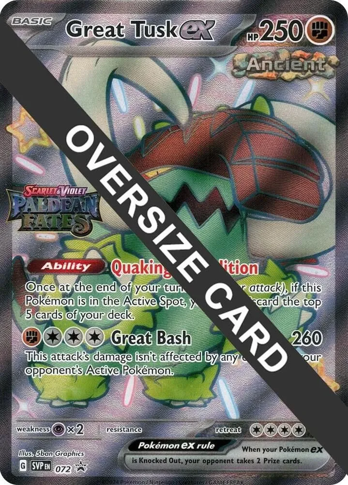 Great Tusk ex — Jumbo Cards — Pokemon