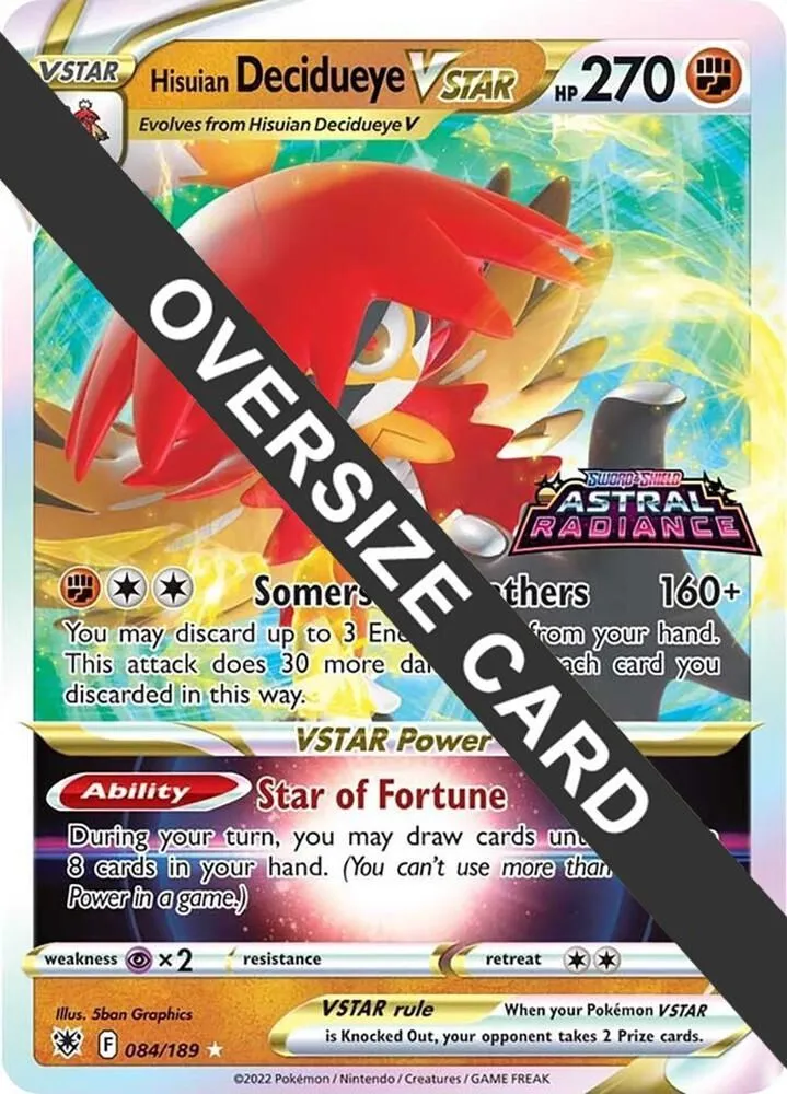 Hisuian Decidueye VSTAR — Jumbo Cards — Pokemon