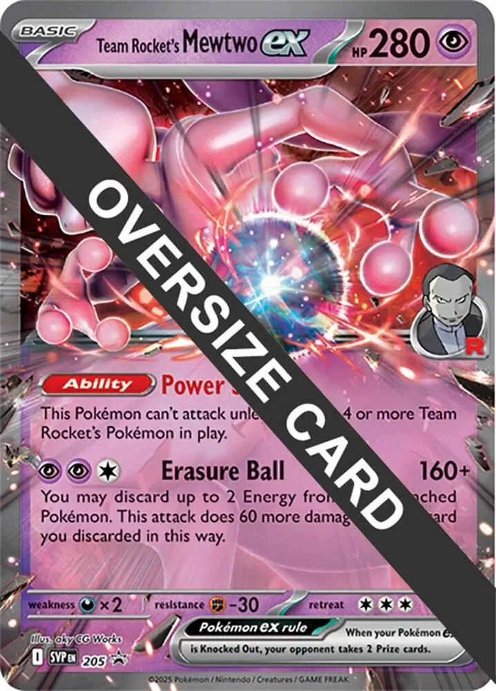 Team Rocket's Mewtwo ex — Jumbo Cards — Pokemon