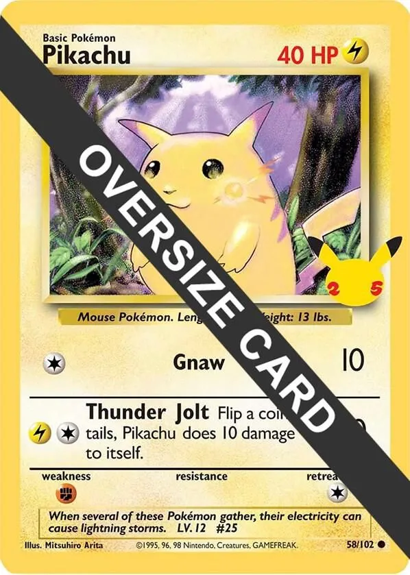 Pikachu — Jumbo Cards — Pokemon