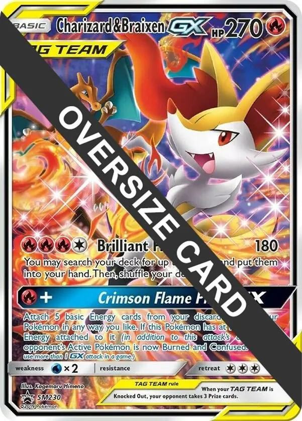 Charizard & Braixen GX — Jumbo Cards — Pokemon