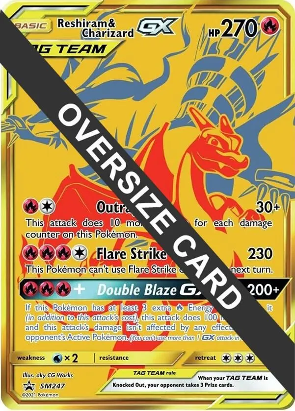 Reshiram & Charizard GX — Jumbo Cards — Pokemon
