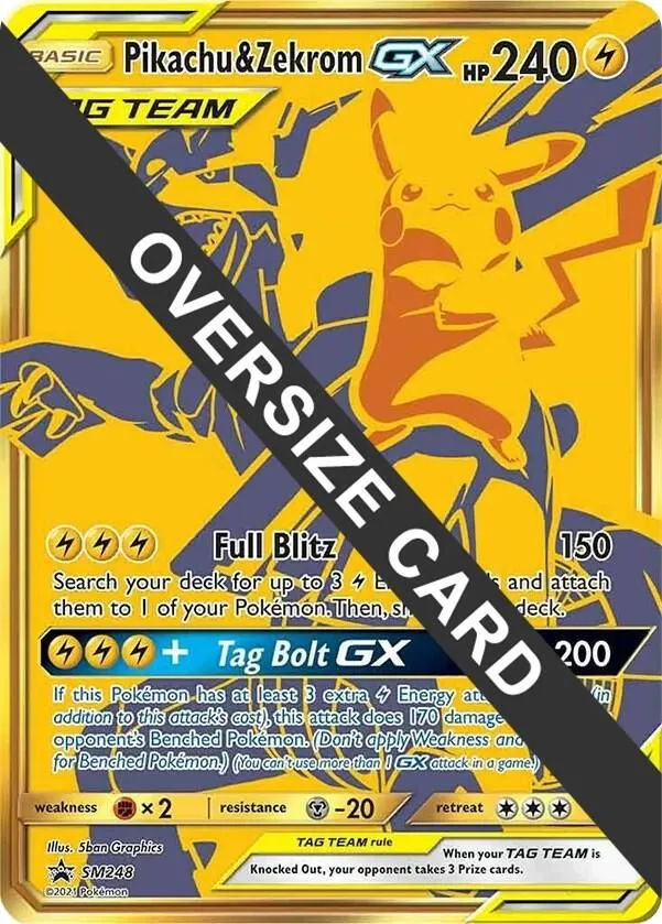 Pikachu & Zekrom GX — Jumbo Cards — Pokemon