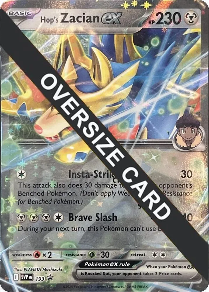 Hop's Zacian ex — Jumbo Cards — Pokemon