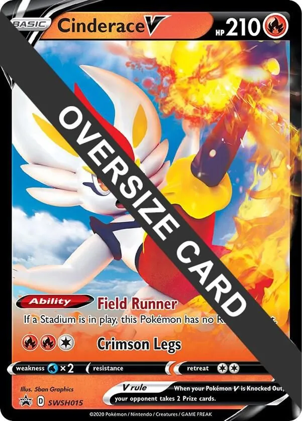 Cinderace V — Jumbo Cards — Pokemon