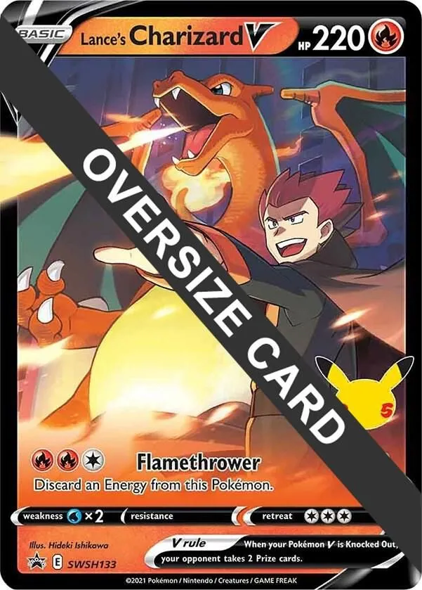 Lance's Charizard V — Jumbo Cards — Pokemon