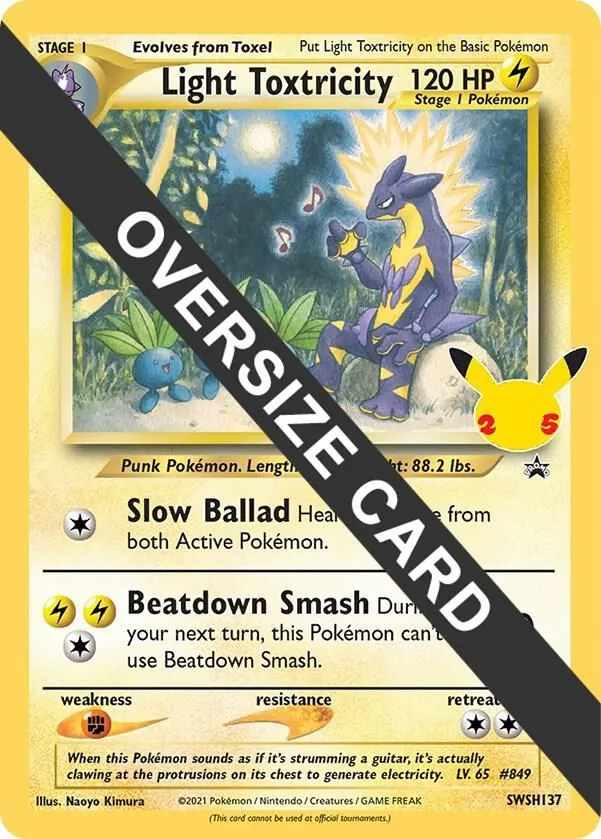 Light Toxtricity — Jumbo Cards — Pokemon