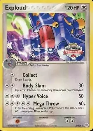 Exploud — League & Championship Cards — Pokemon