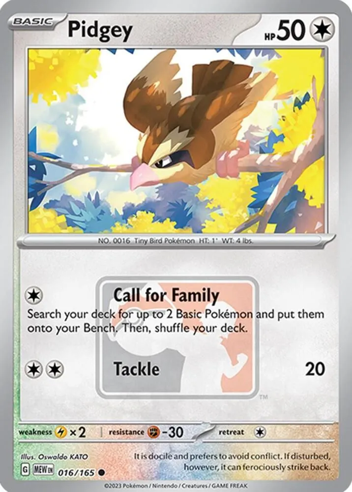 Pidgey — League & Championship Cards — Pokemon