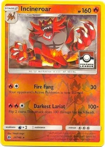 Incineroar — League & Championship Cards — Pokemon