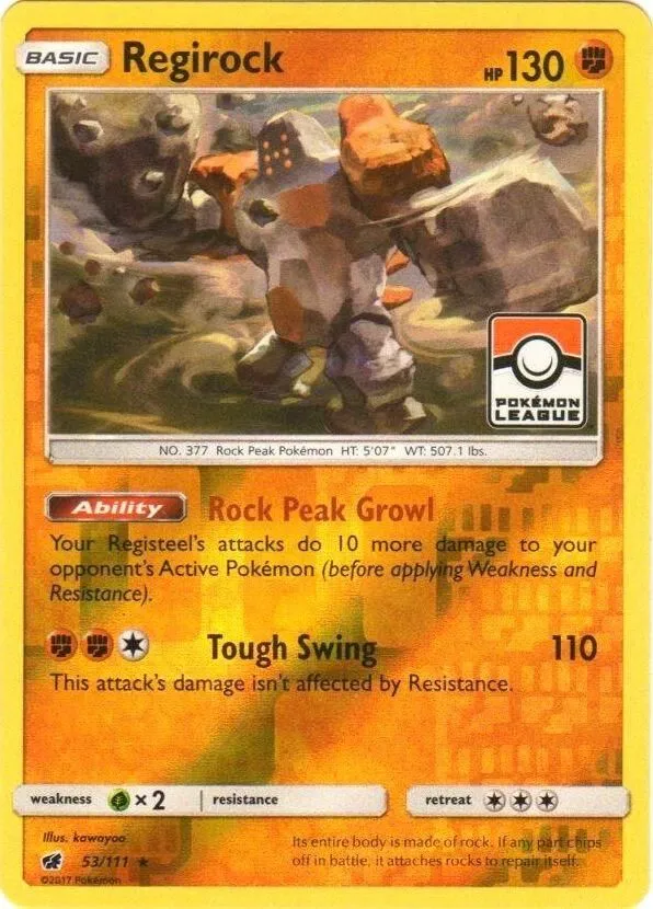Regirock — League & Championship Cards — Pokemon