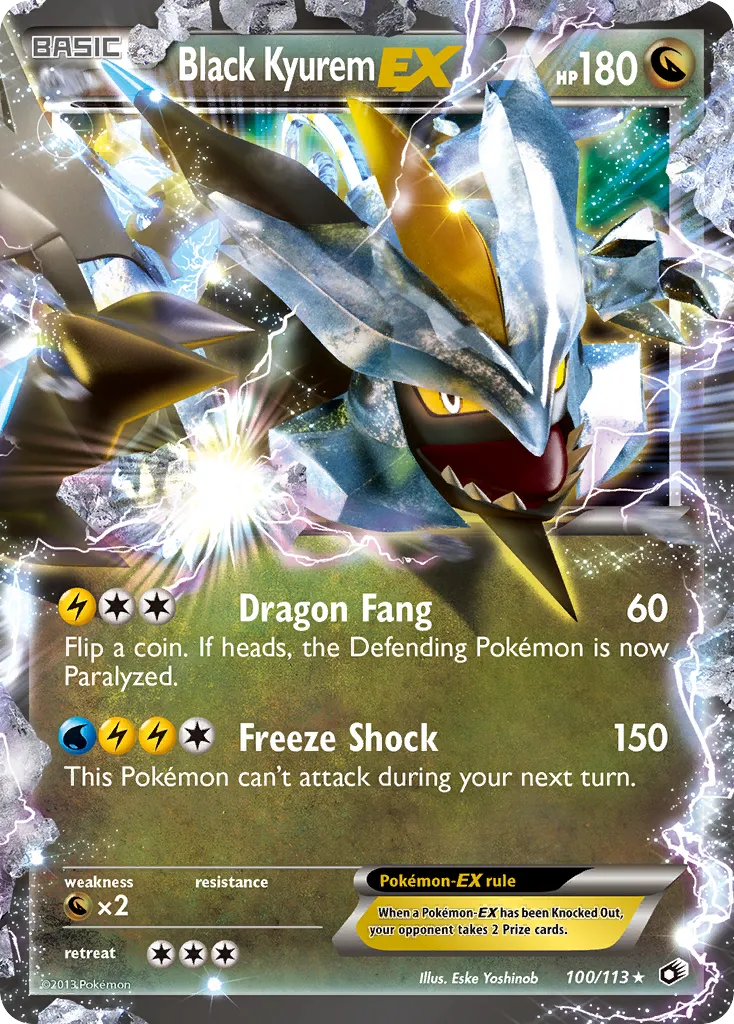 Black Kyurem EX — Legendary Treasures — Pokemon