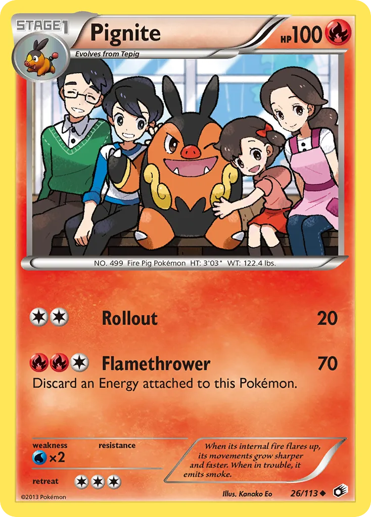 Pignite — Legendary Treasures — Pokémon