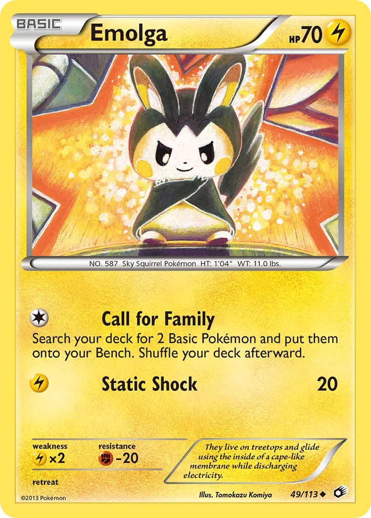 Emolga — Legendary Treasures — Pokemon