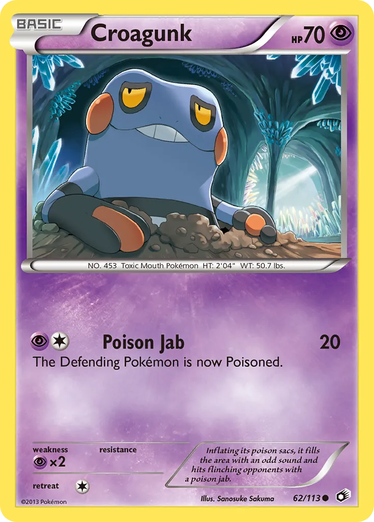 Croagunk — Legendary Treasures — Pokémon