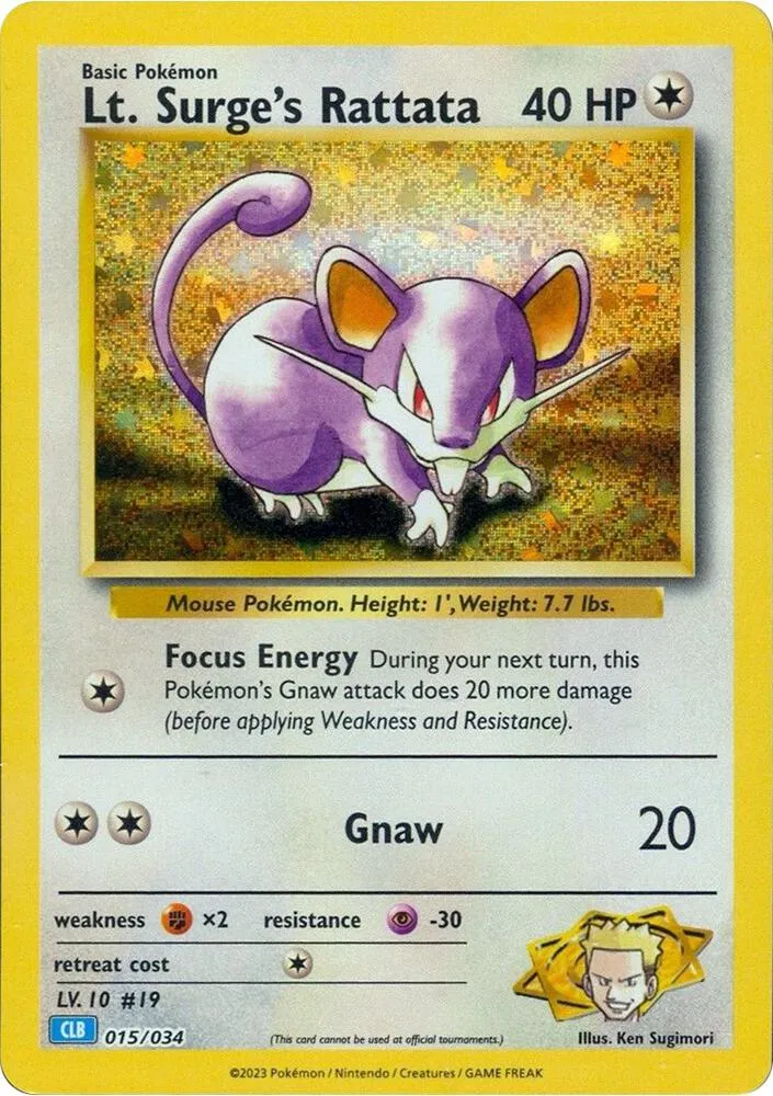 Lt. Surge's Rattata — Trading Card Game Classic — Pokemon