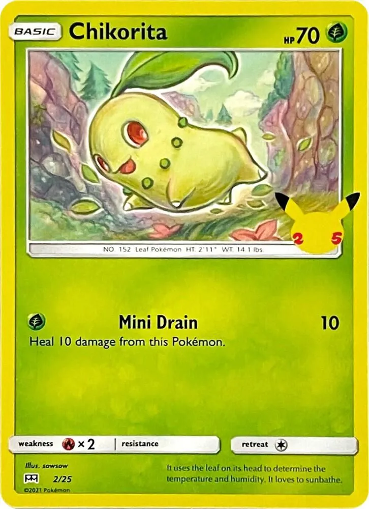 Chikorita — McDonald's 25th Anniversary Promos — Pokémon