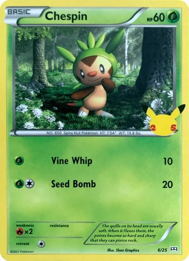 Chespin — McDonald's 25th Anniversary Promos — Pokémon