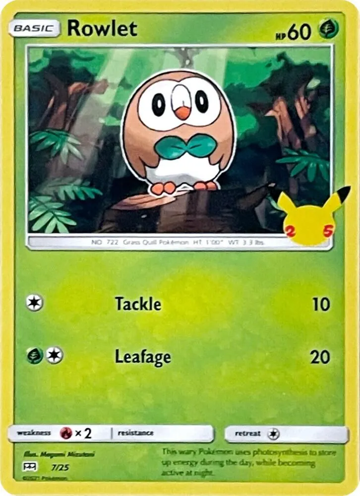 Rowlet — McDonald's 25th Anniversary Promos — Pokémon
