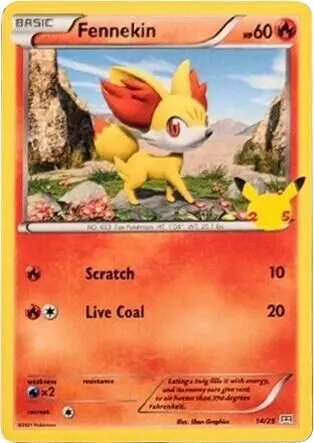 Fennekin — McDonald's 25th Anniversary Promos — Pokémon