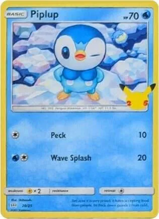 Piplup — McDonald's 25th Anniversary Promos — Pokémon
