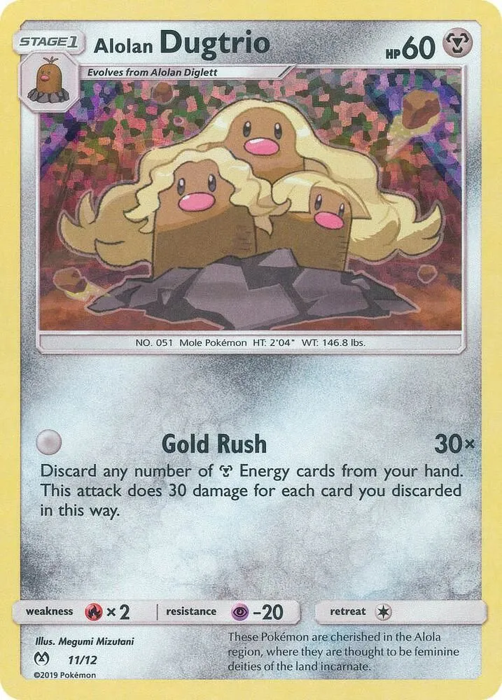 Alolan Dugtrio — McDonald's Promos 2019 — Pokemon