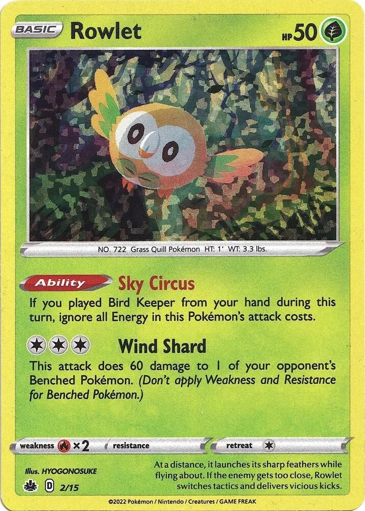 Rowlet — McDonald's Promos 2022 — Pokémon