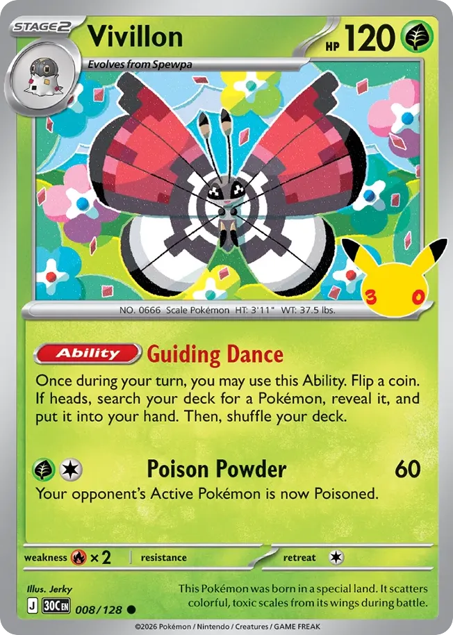 Vivillon — ME: 30th Celebration — Pokémon