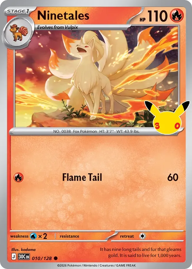 Ninetales — ME: 30th Celebration — Pokémon
