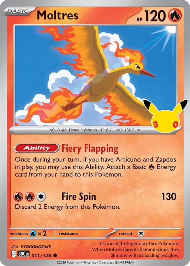 Sulfura — ME: 30th Celebration — Pokémon