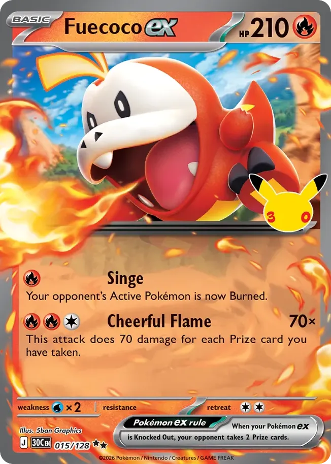 Fuecoco ex — ME: 30th Celebration — Pokémon