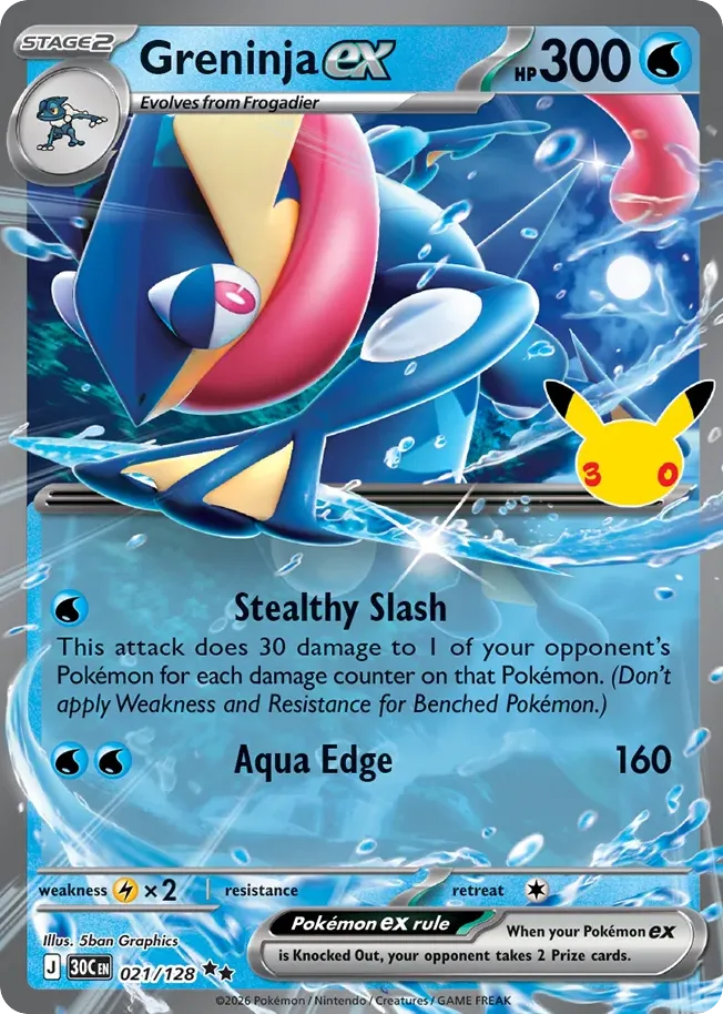 Greninja ex — ME: 30th Celebration — Pokemon