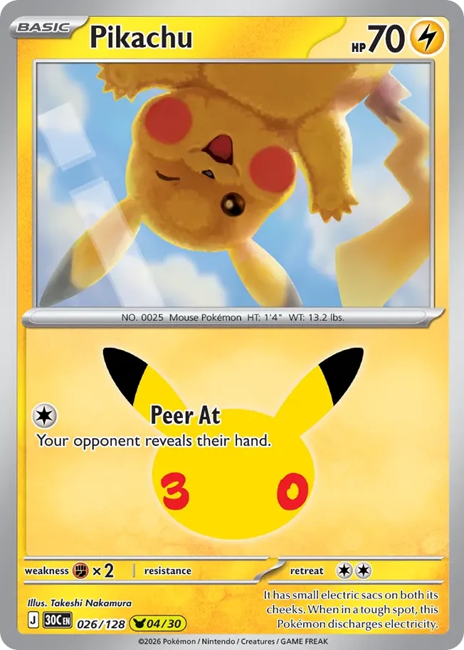 Pikachu — ME: 30th Celebration — Pokemon
