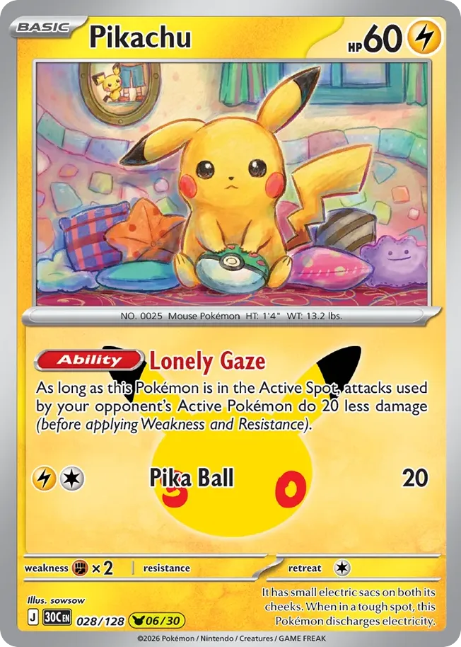 Pikachu — ME: 30th Celebration — Pokemon